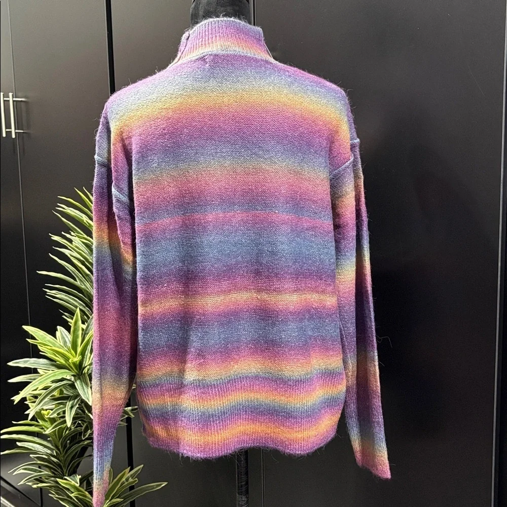 Beachlunchlounge Wool blend,mock neck,drop shoulder,rib knit cuffs/hem/neck